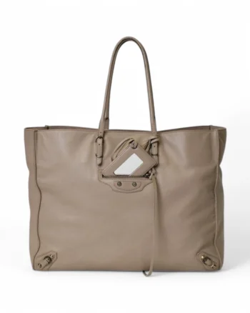 High-quality product photo of a Balenciaga City Papier A4 Beige in Beige