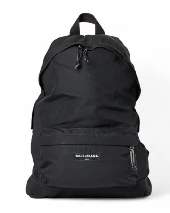 High-quality product photo of a Balenciaga Explorer GM Nylon Backpack Black in Black