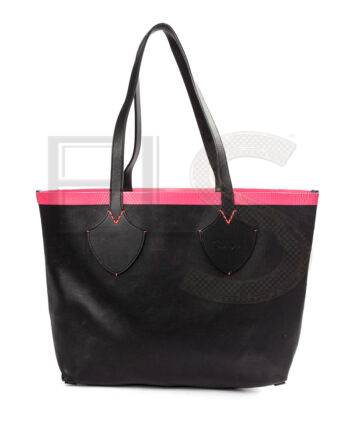 High-quality product photo of a Burberry Reversible Shopper Large Check Black in Black