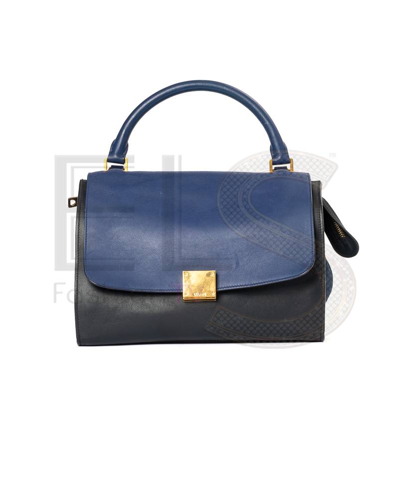 Celine Trapeze Medium Tricolor Blue – Good Collectors Edition