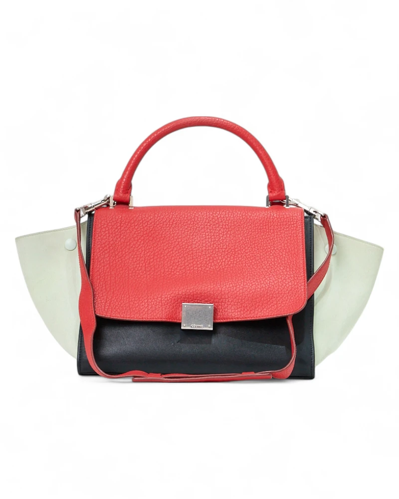 Celine Trapeze Medium Tricolor Red – Good Collectors Edition