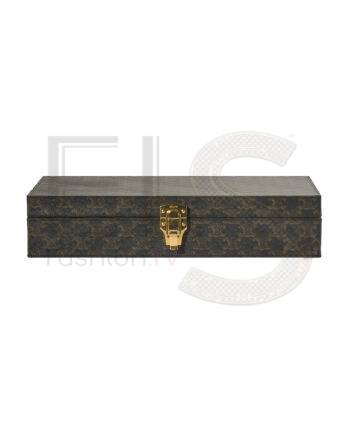 High-quality product photo of a Celine Triomphe 45 Vintage Brown Duffel Bag in Brown