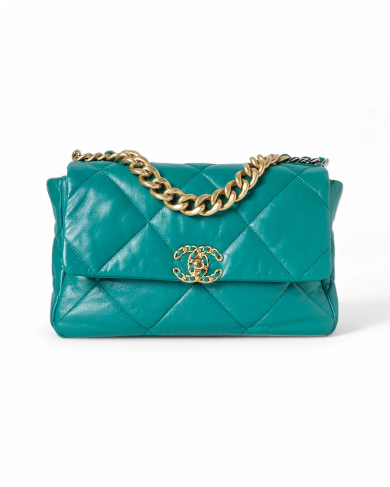 Chanel 19 Flap Bag Large Turquoise – Like New Collectors Edition
