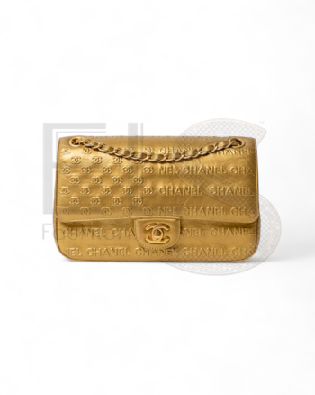 High-quality product photo of a Chanel 2.55 Signature CC Paris-Dallas Gold in Gold