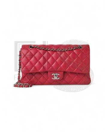 High-quality product photo of a Chanel 2.55 Timeless Cherry in Fuchsia