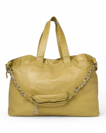 High-quality product photo of a Chanel Big Tote Large Biscuit in Cookie