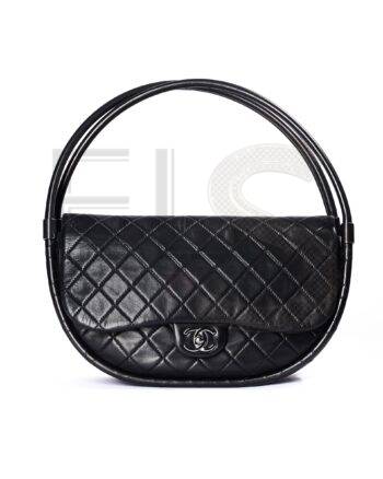 High-quality product photo of a Chanel Black Hula Hoop in Black