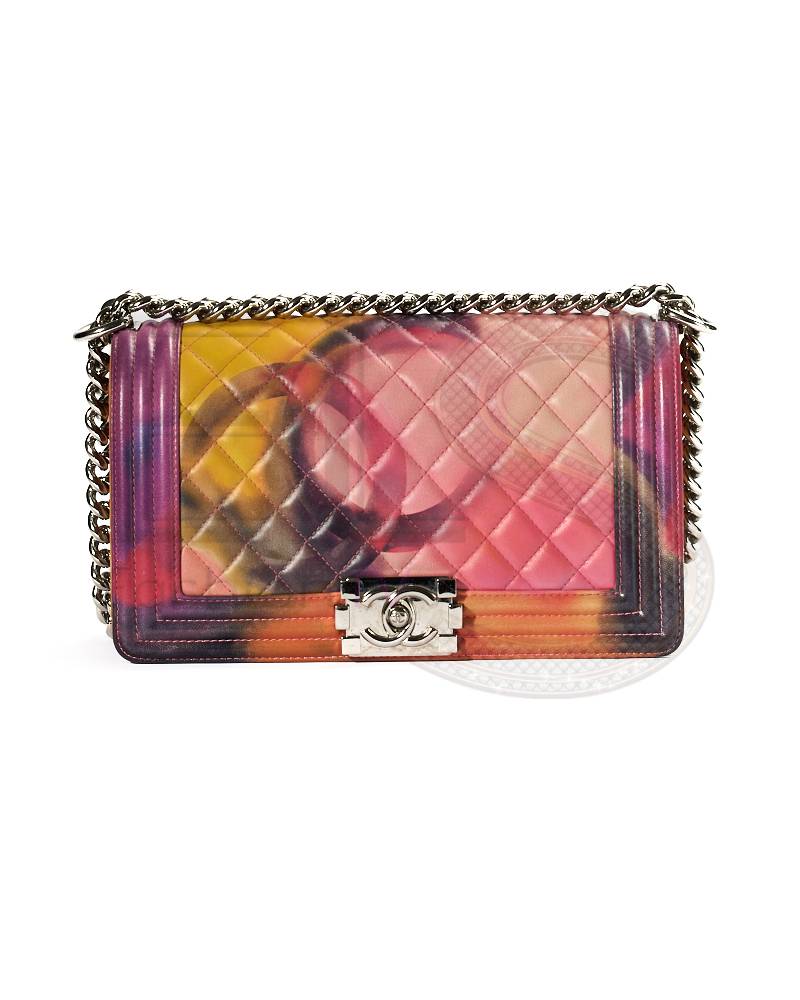 Chanel Boy Medium Flower Power Multicolor Pink – Excellent Collectors Edition