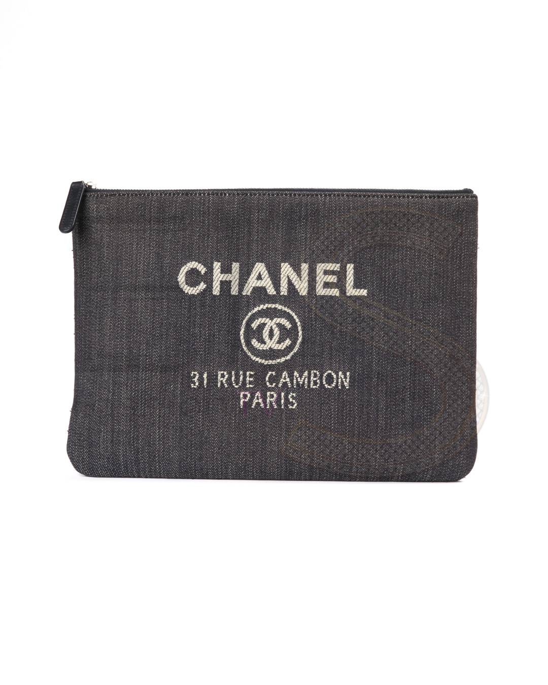 Chanel Deauville Small Clutch in Grey – Excellent Collectors Edition
