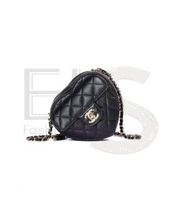 High-quality product photo of a Chanel Heart Mini Timeless Black in Black