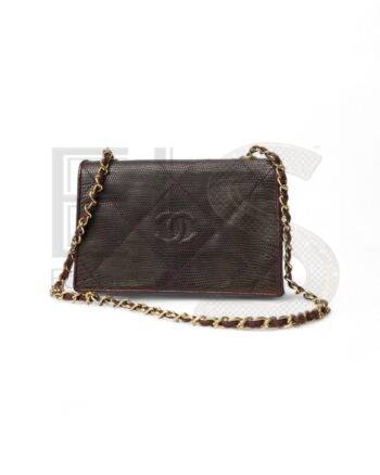 High-quality product photo of a Chanel Lizard Shoulder Bag Vintage Bordeaux in Bordeaux