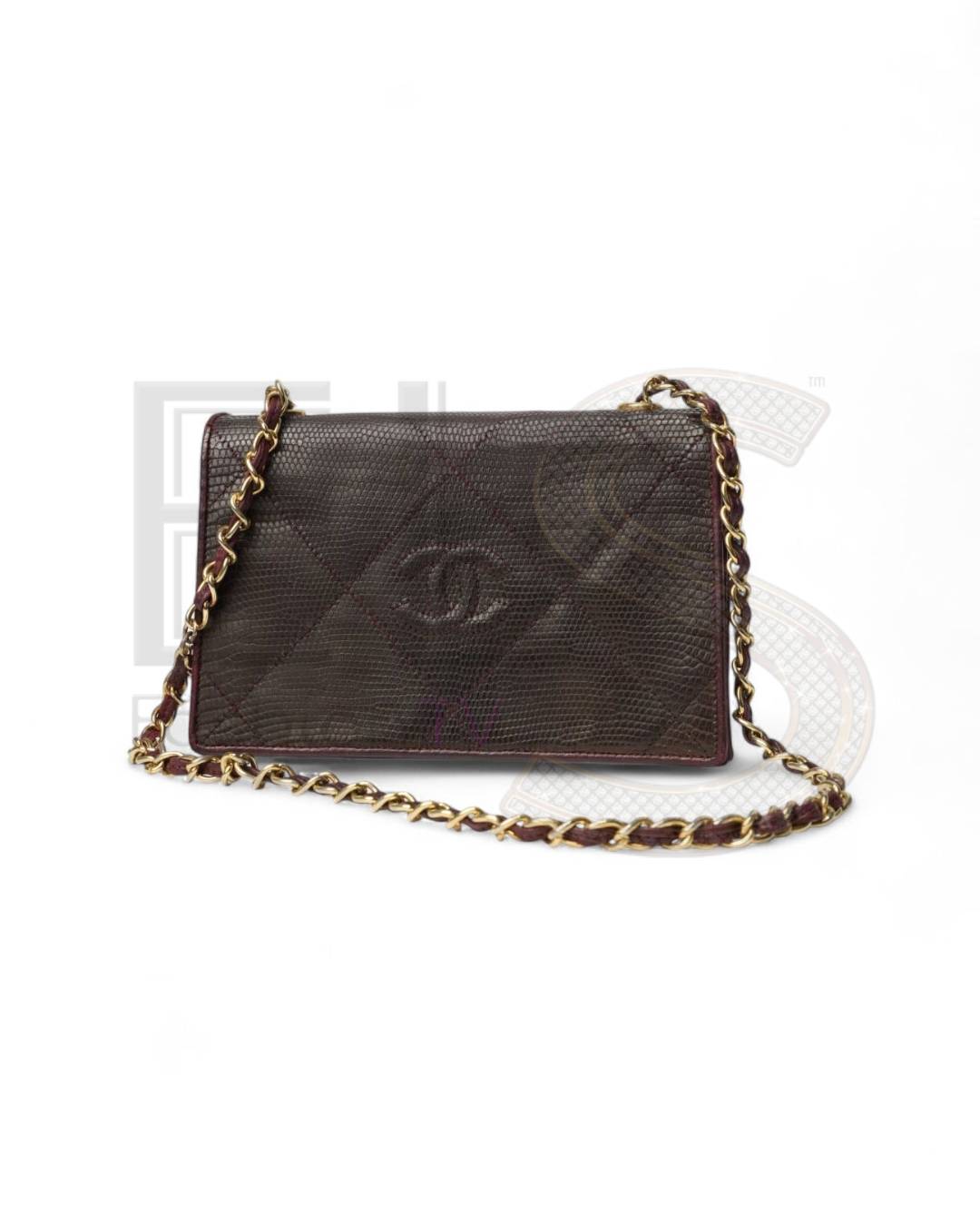 Chanel Lizard Shoulder Bag Vintage Bordeaux – Good Collectors Edition