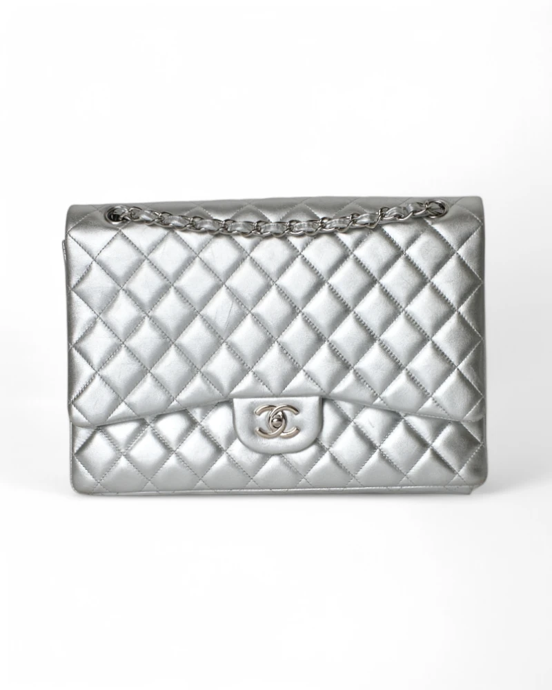 Chanel Maxi Jumbo Timeless Silver – Excellent Collectors Edition