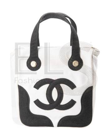 High-quality product photo of a Chanel Tote Marshmallow CC Small White in White