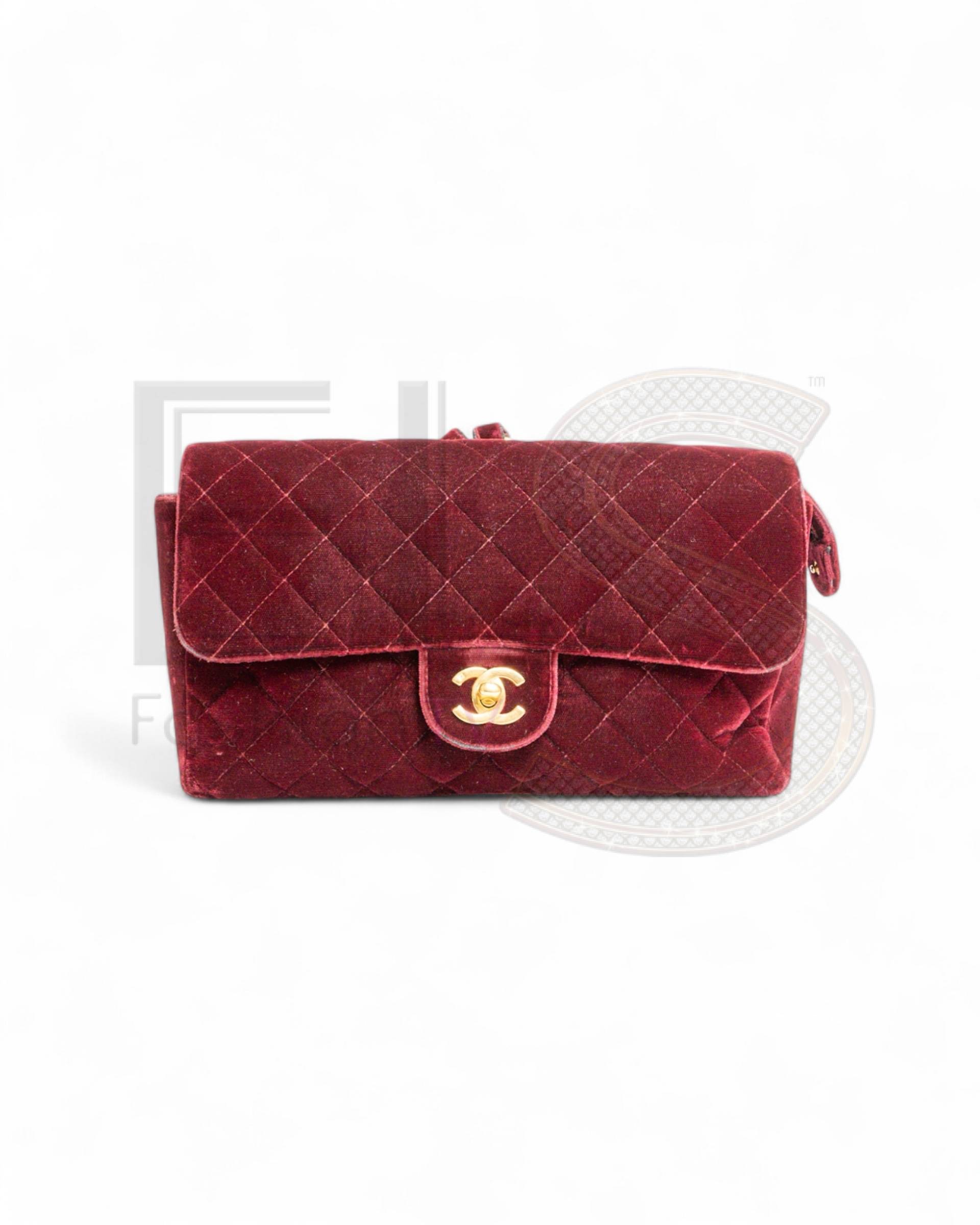 Chanel Vintage Burgundy Velvet Backpack – Good Collectors Edition