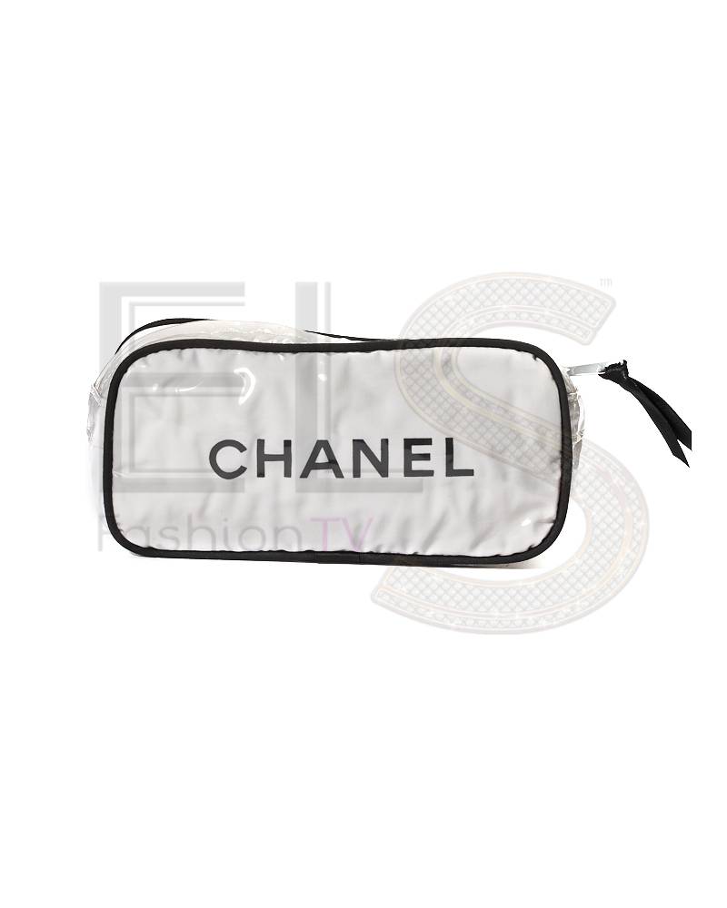 Chanel White PVC Beauty Pouch – Excellent Collectors Edition