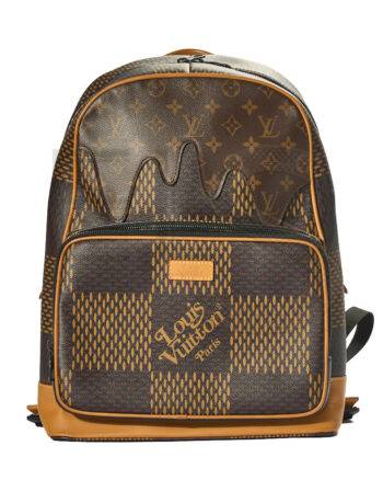 High-quality product photo of a Designer Brand Louis Vuitto X Nig Campus Backpack GM Damier Giant in Brown