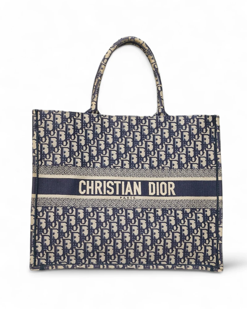 Dior Book Tote Large Jacquard Oblique Blue – Good Collectors Edition
