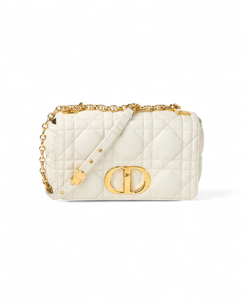 Dior Caro Medium Cannage Puffer White – Excellent Collectors Edition