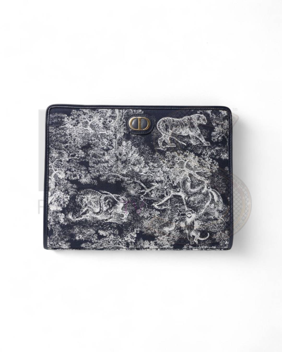 Dior Clutch Dior 30 Montaigne Toile De Jouy Reverse Blue – Like New Collectors Edition