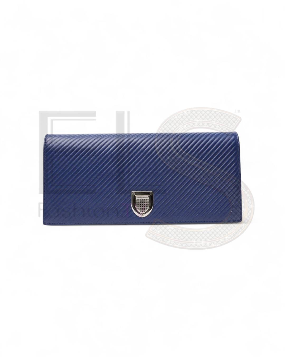 Dior Clutch Diorama Chevron Medium Blue – Like New Collectors Edition