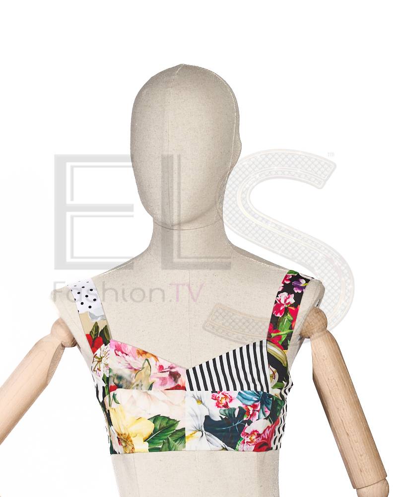 Dolce & Gabbana White Two-Tone Patch Corset – Like New Collectors Edition