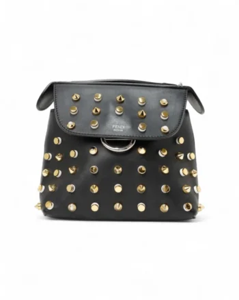 High-quality product photo of a Fendi Back To School Mini Studs Black in Black