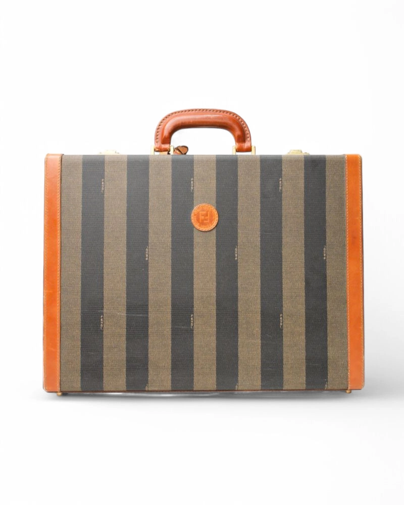 Fendi Brown Striped Hard Document Holder – Good Collectors Edition