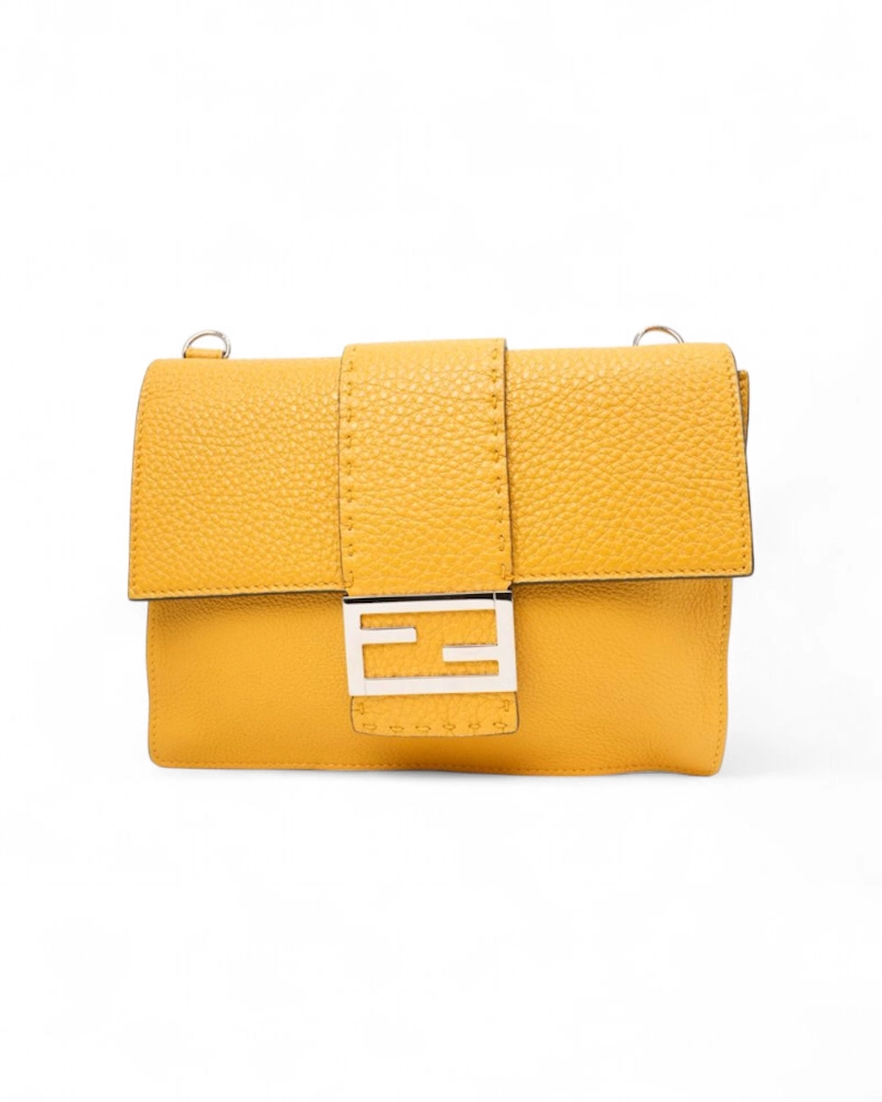 Fendi Flap Baguette Small Yellow – Excellent Collectors Edition