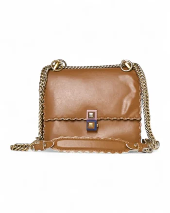 High-quality product photo of a Fendi Kan I Small Wave Camello in Caramel