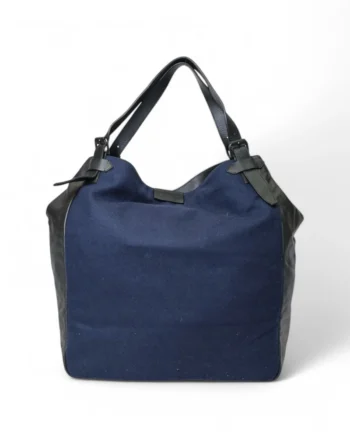 High-quality product photo of a Givenchy Two-Tone Blue Nylon Duffel Bag in Blue
