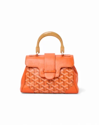 High-quality product photo of a Goyard Saigon Souple Mini Goyardine Orange in Orange