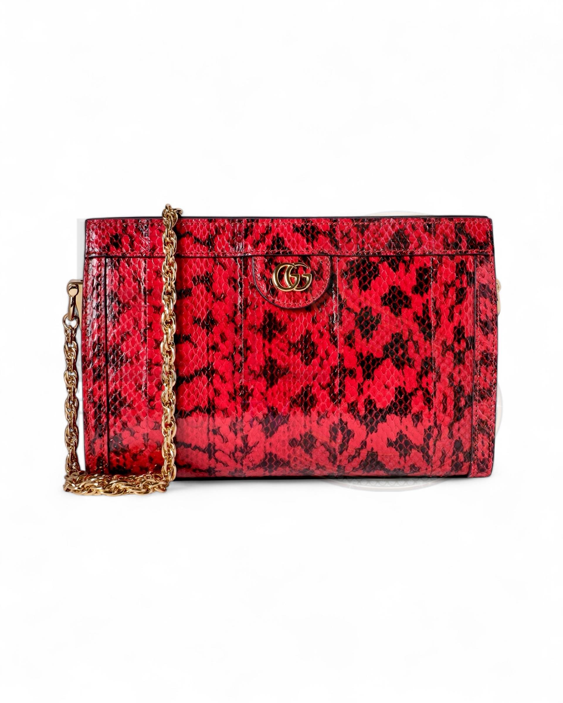 Gucci Ophidia Red Python Shoulder Bag – Like New Collectors Edition