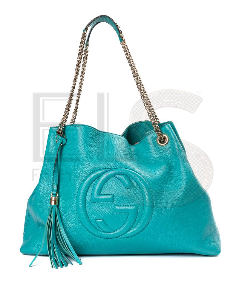 Gucci Soho Medium Shopper Hammered Blue – Excellent Collectors Edition