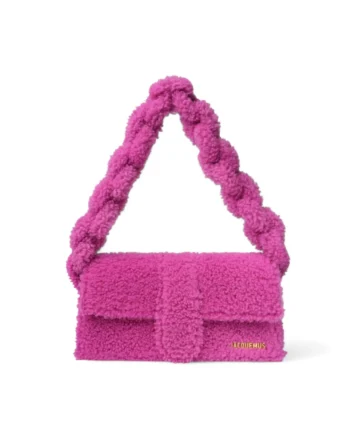 High-quality product photo of a Jacquemus Le Bambidou Teddy Fuchsia in Fuchsia