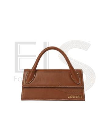 High-quality product photo of a Jacquemus Le Chiquito Long Light Brown in Brown