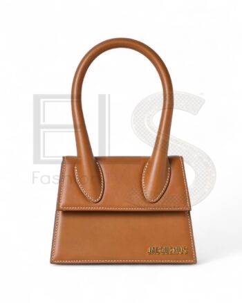 High-quality product photo of a Jacquemus Le Chiquito Moyen Light Brown in Brown