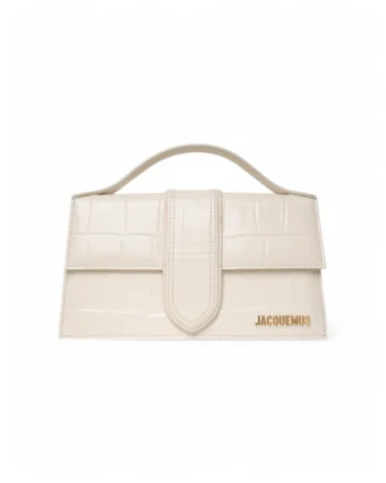 High-quality product photo of a Jacquemus Le Grand Bambino Cocco White in White