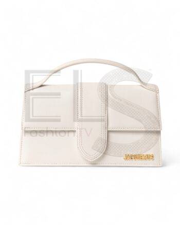 High-quality product photo of a Jacquemus Le Grand Bambino White in White