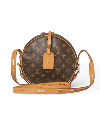 High-quality product photo of a Louis Vuitton Boite Chapeau Souple MM Monogram in Brown