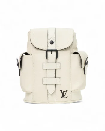 High-quality product photo of a Louis Vuitton Christopher XS Taurillon Shoulder Bag Cream in Cream