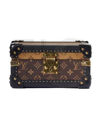 High-quality product photo of a Louis Vuitton Coffre Trésor 24 Monogram Reverse in Brown