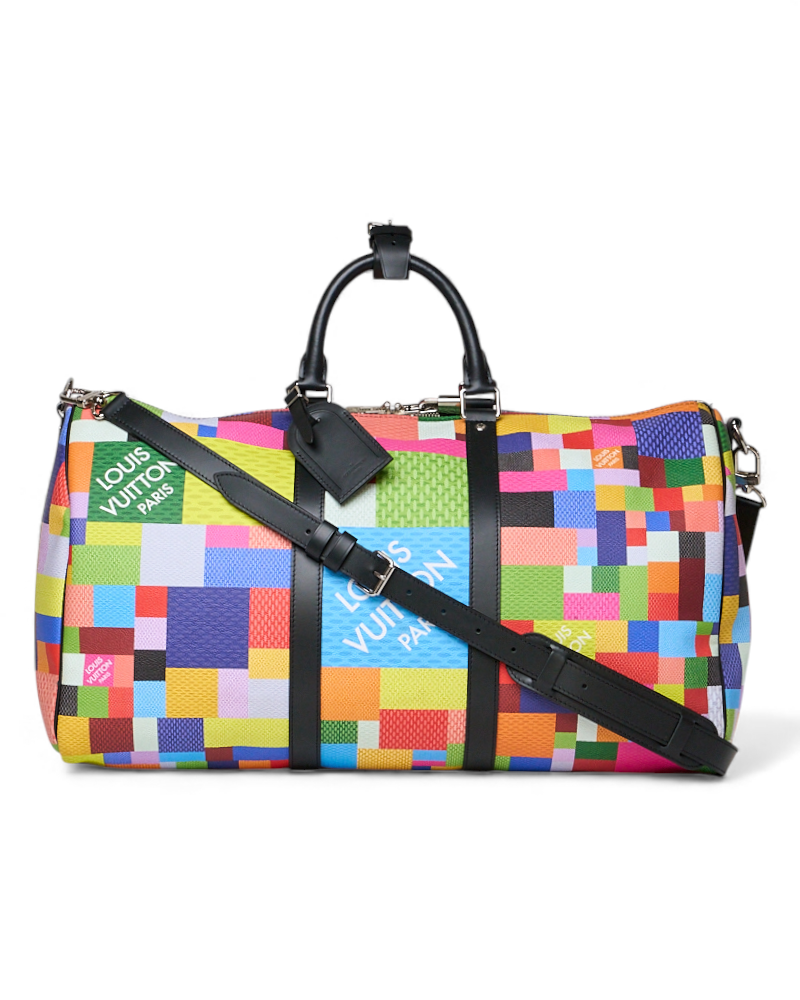 Louis Vuitton Keepall 50 Bandouliere Damier Graphite 3D Multicolor – Excellent Collectors Edition