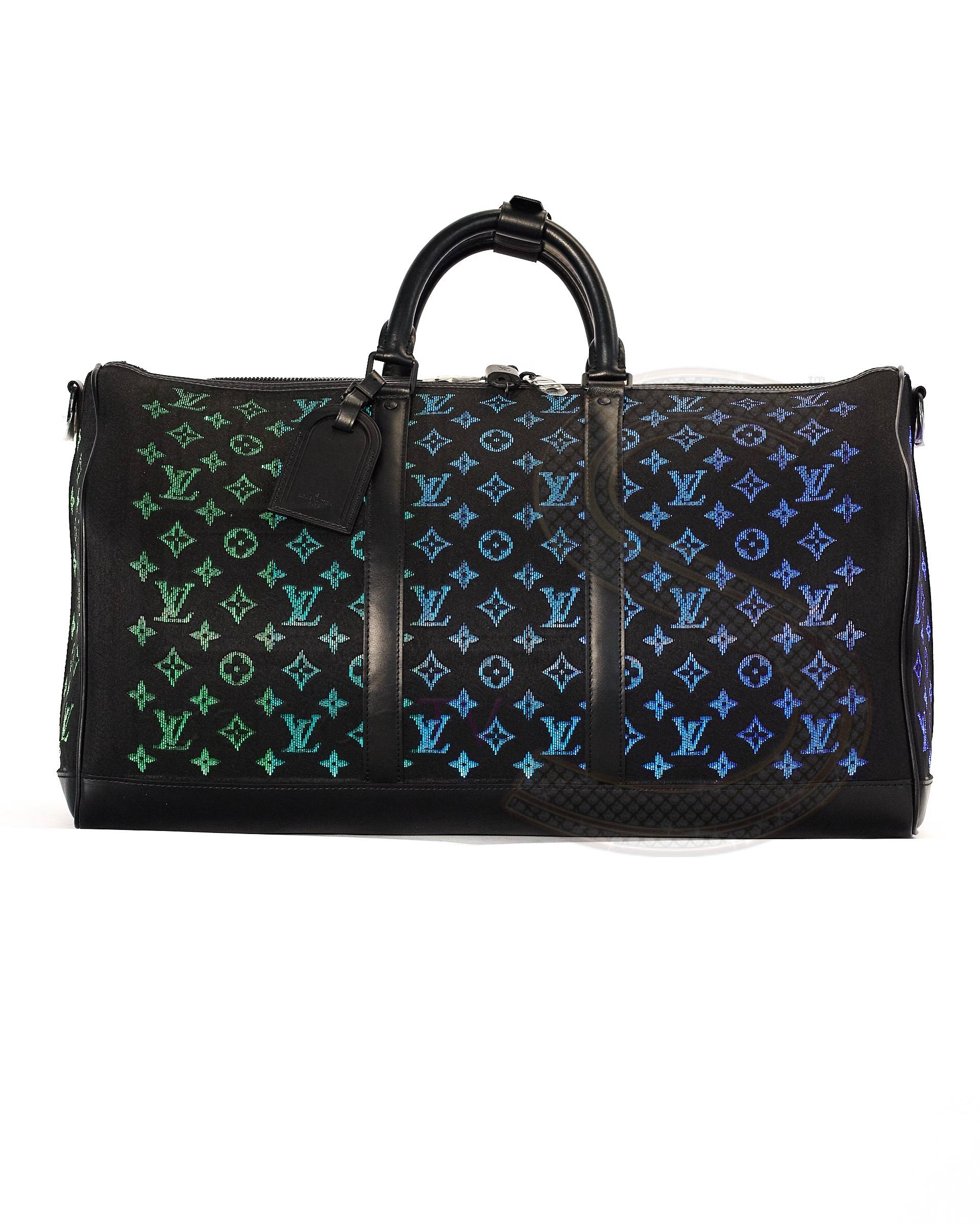 Louis Vuitton Keepall 50 Bandouliere Monogram Light UP Black – Like New Collectors Edition