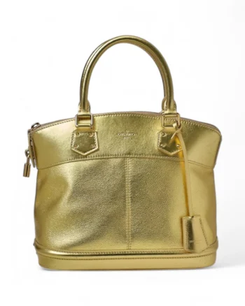 High-quality product photo of a Louis Vuitton Lockit MM Gold in Gold
