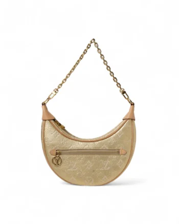 High-quality product photo of a Louis Vuitton Loop PM Monogram Gold Laminate in Gold