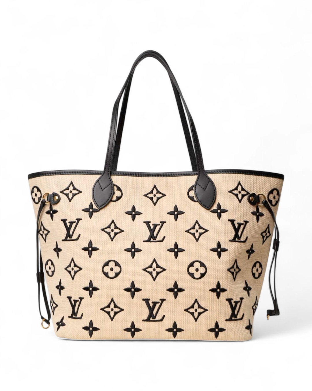 Louis Vuitton Loui Vuitton Neverfull MM By The Pool Rafia Monogram Black – Excellent Collectors Edition