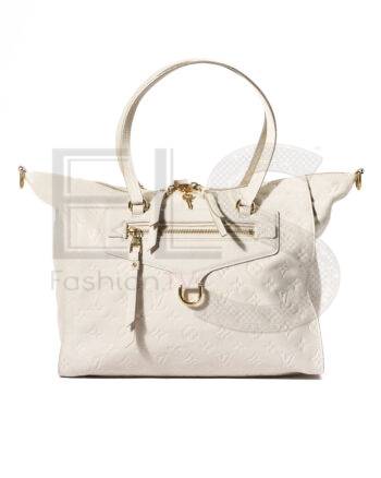 High-quality product photo of a Louis Vuitton Lumineuse MM Empreinte White in White
