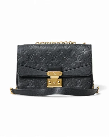 High-quality product photo of a Louis Vuitton Marceau PM Empreinte Black in Black