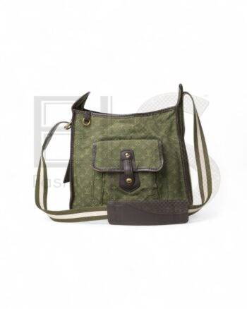 High-quality product photo of a Louis Vuitton Maria Kate MM Mini Lin Green in Green